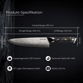 Chef Knife - Black Aurora Damastmesser